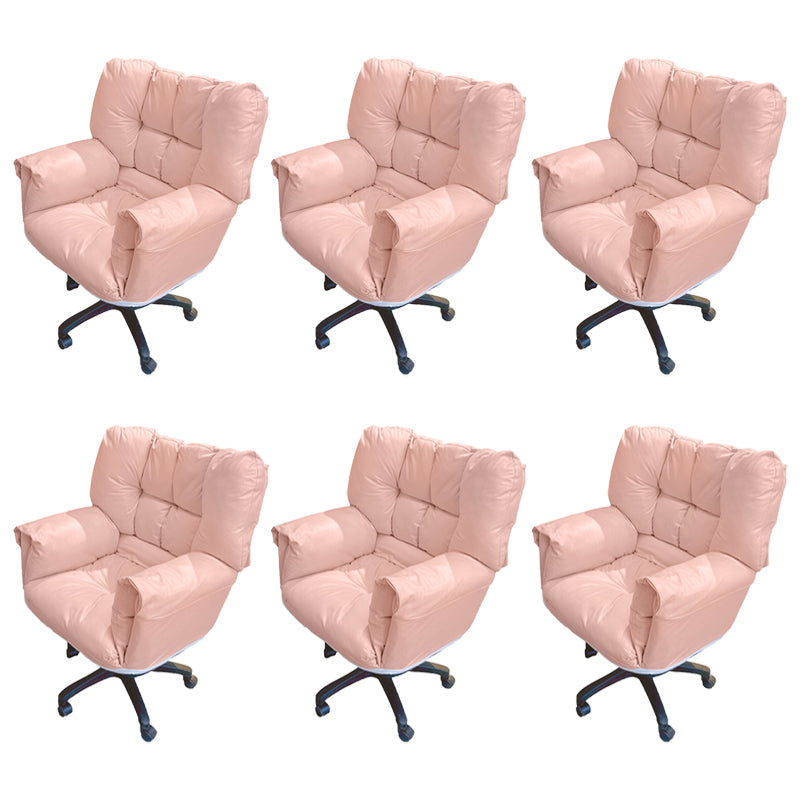 Chaise de bureau à armes rembourrées chaise de bureau ergonomique moderne avec roues