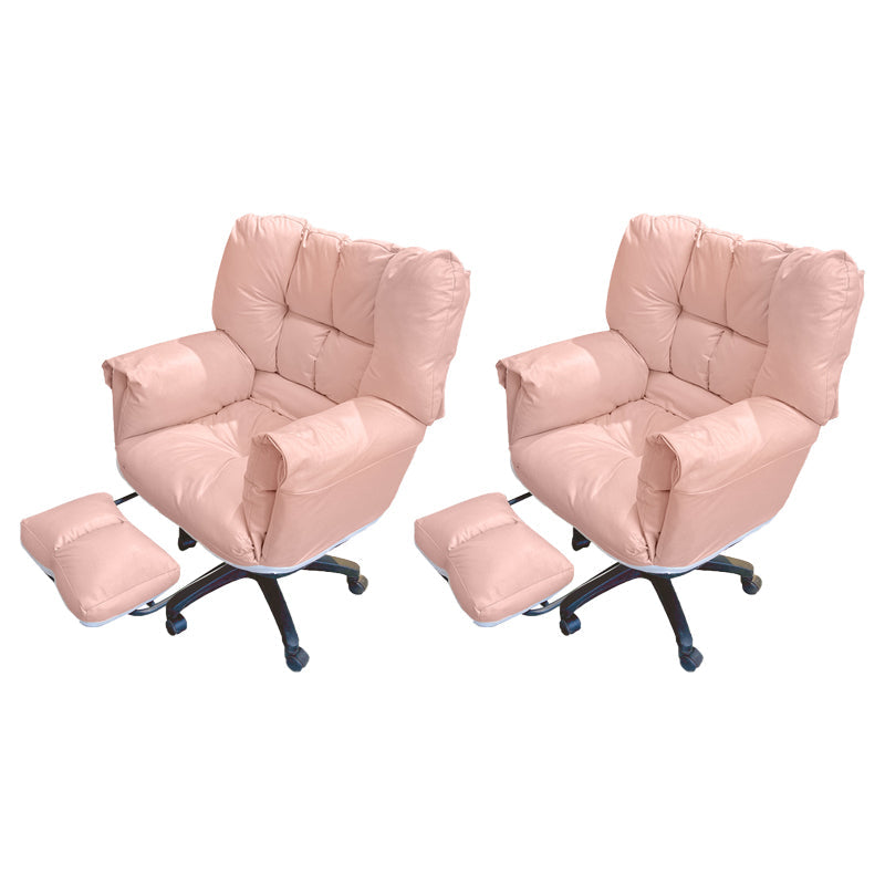 Chaise de bureau à armes rembourrées chaise de bureau ergonomique moderne avec roues