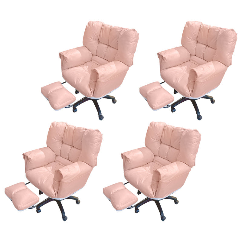 Chaise de bureau à armes rembourrées chaise de bureau ergonomique moderne avec roues