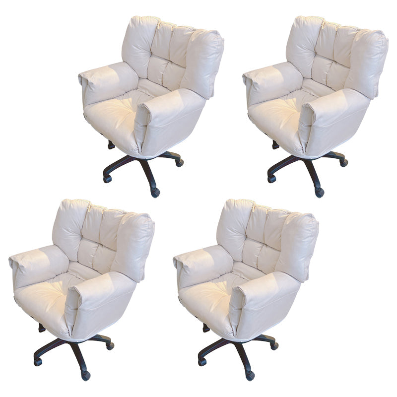 Chaise de bureau à armes rembourrées chaise de bureau ergonomique moderne avec roues