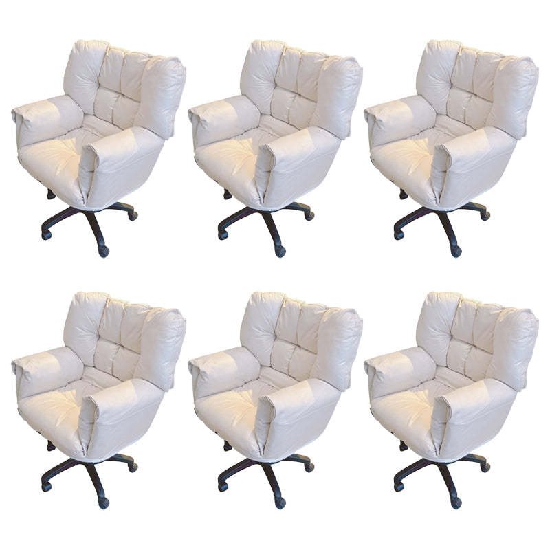 Chaise de bureau à armes rembourrées chaise de bureau ergonomique moderne avec roues