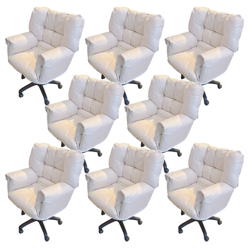 Chaise de bureau à armes rembourrées chaise de bureau ergonomique moderne avec roues