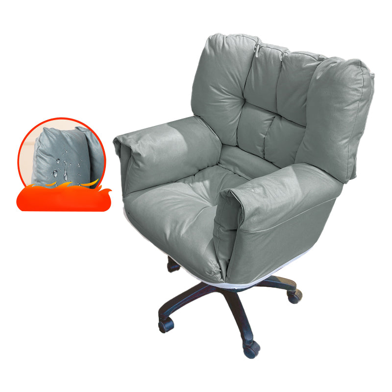 Chaise de bureau à armes rembourrées chaise de bureau ergonomique moderne avec roues