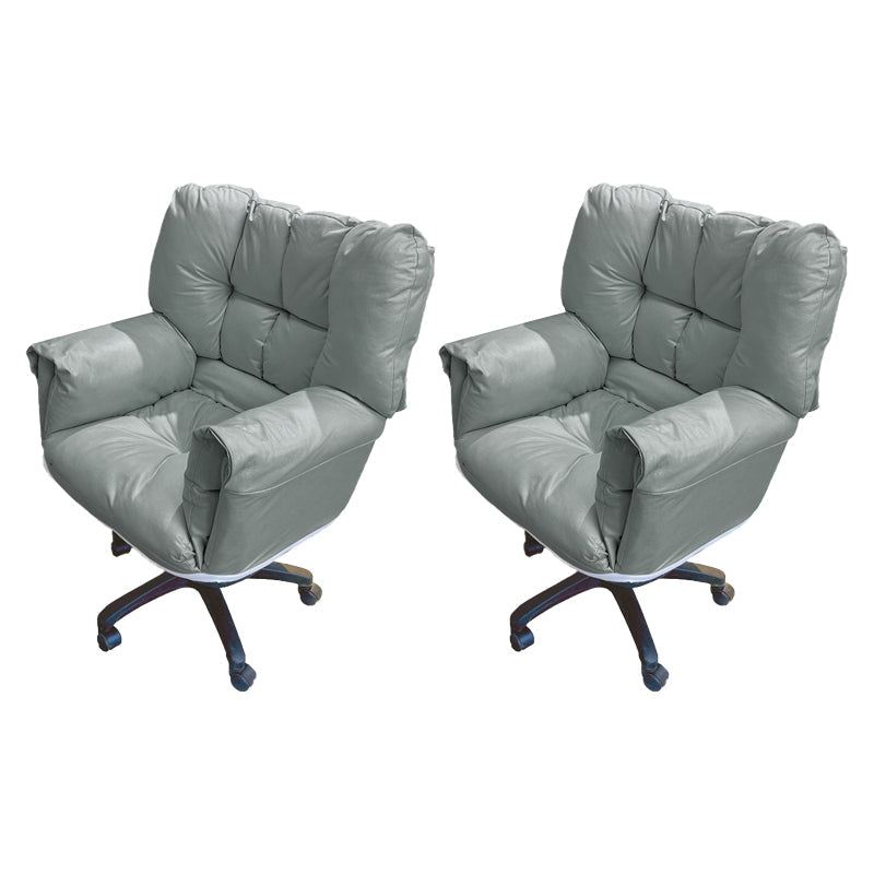 Chaise de bureau à armes rembourrées chaise de bureau ergonomique moderne avec roues