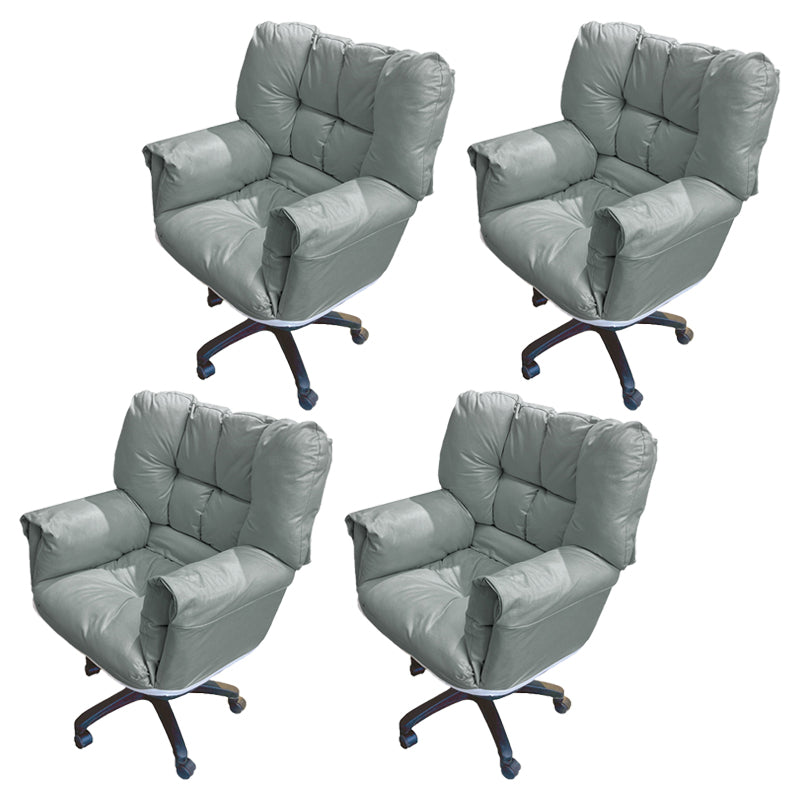 Chaise de bureau à armes rembourrées chaise de bureau ergonomique moderne avec roues