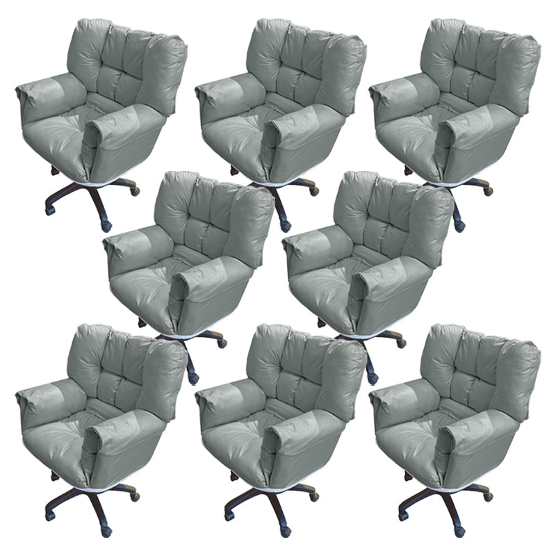 Chaise de bureau à armes rembourrées chaise de bureau ergonomique moderne avec roues