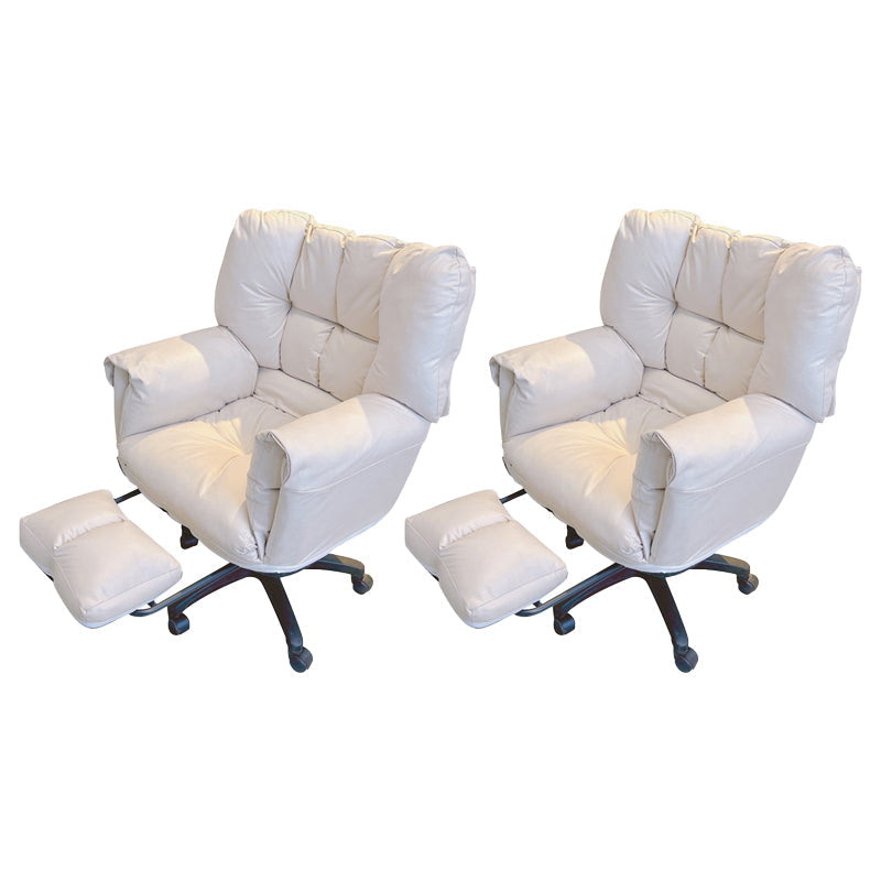 Chaise de bureau à armes rembourrées chaise de bureau ergonomique moderne avec roues