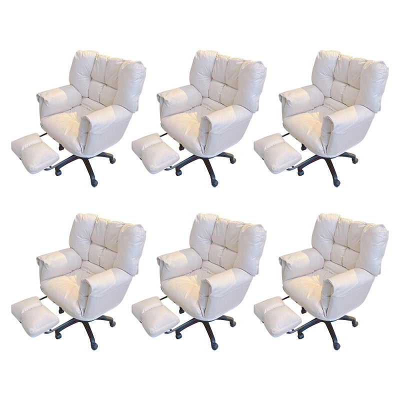 Chaise de bureau à armes rembourrées chaise de bureau ergonomique moderne avec roues