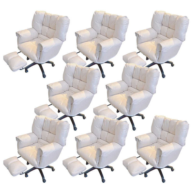 Chaise de bureau à armes rembourrées chaise de bureau ergonomique moderne avec roues