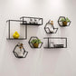 Closed Back Wall Mounted Book Shelf Metal Shelves Included Bookcase in Black Clearhalo 'Bookcases' 'furn' 'furn_bookcases' 'Furniture' 'Office Furniture' 6917889