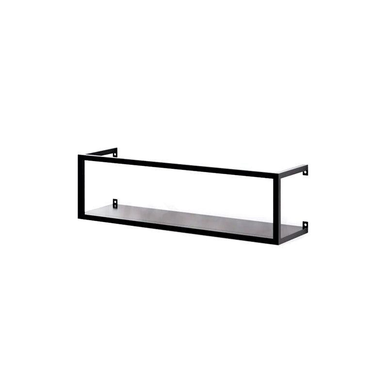 Closed Back Wall Mounted Book Shelf Metal Shelves Included Bookcase in Black 19.7"L x 6.3"W x 5.9"H Clearhalo 'Bookcases' 'furn' 'furn_bookcases' 'Furniture' 'Office Furniture' 6917890