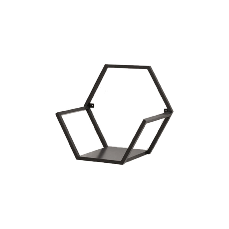 Closed Back Wall Mounted Book Shelf Metal Shelves Included Bookcase in Black 11.8"L x 5.9"W x 10.2"H Clearhalo 'Bookcases' 'furn' 'furn_bookcases' 'Furniture' 'Office Furniture' 6917892