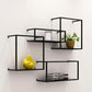 Closed Back Wall Mounted Book Shelf Metal Shelves Included Bookcase in Black Clearhalo 'Bookcases' 'furn' 'furn_bookcases' 'Furniture' 'Office Furniture' 6917893
