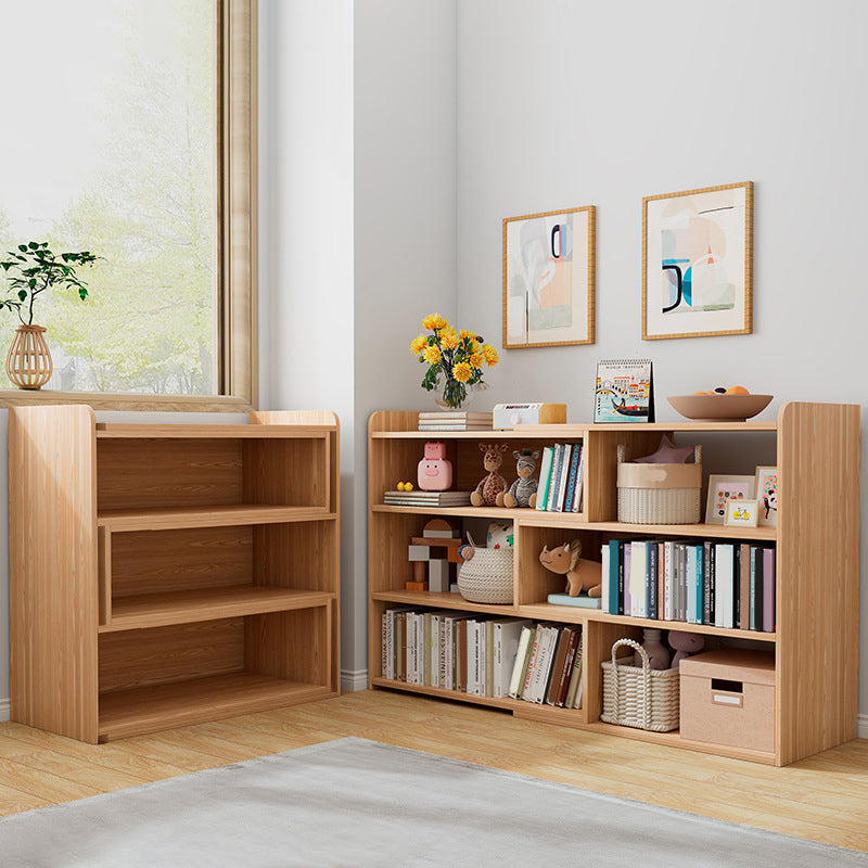 Engineered Wood Standard Bookcase Scandinavian Closed Back Bookshelf