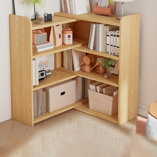 Engineered Wood Standard Bookcase Scandinavian Closed Back Bookshelf