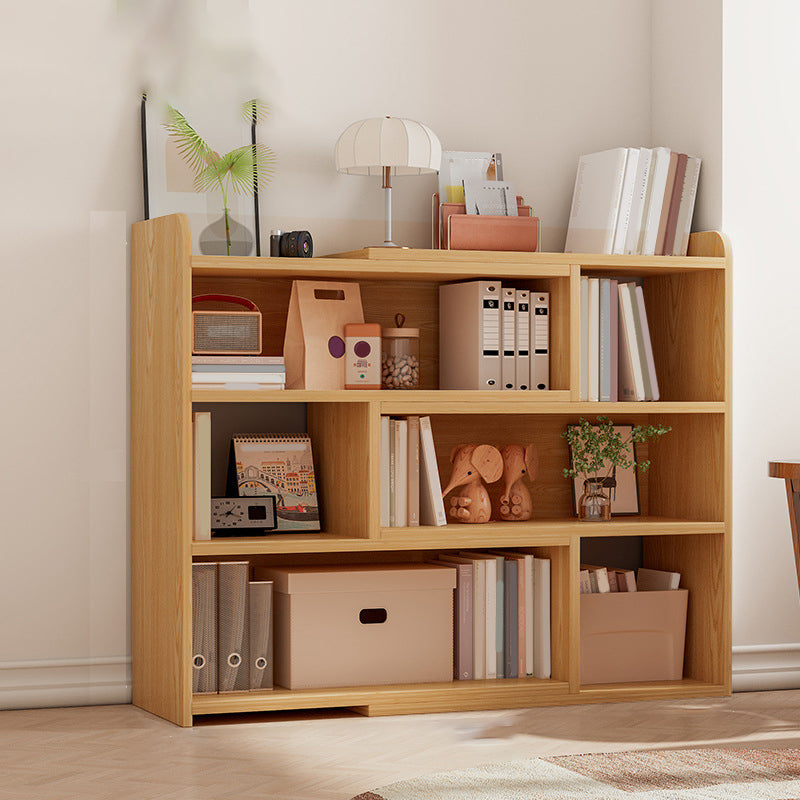 Engineered Wood Standard Bookcase Scandinavian Closed Back Bookshelf