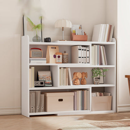 Engineered Wood Standard Bookcase Scandinavian Closed Back Bookshelf