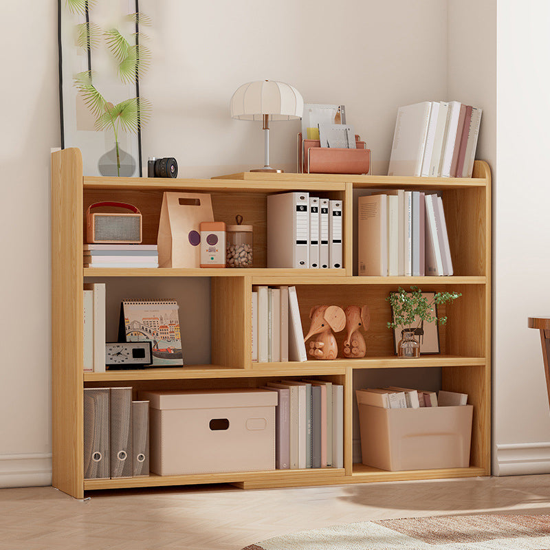 Engineered Wood Standard Bookcase Scandinavian Closed Back Bookshelf