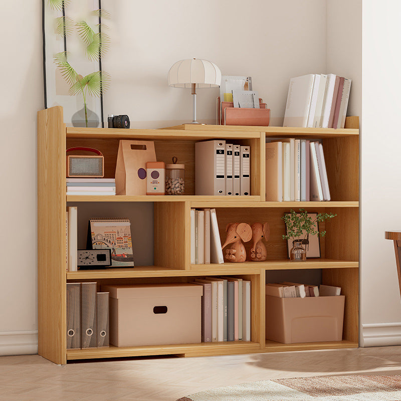 Engineered Wood Standard Bookcase Scandinavian Closed Back Bookshelf