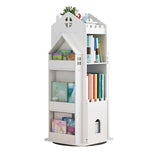 Scandinavian Open Back Standard Bookshelf Engineered Wood Bookcast voor studieruimte