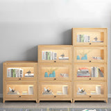 Scandinavian Closed Back Standard Bookshelf Wooden Bookcase for Study Room