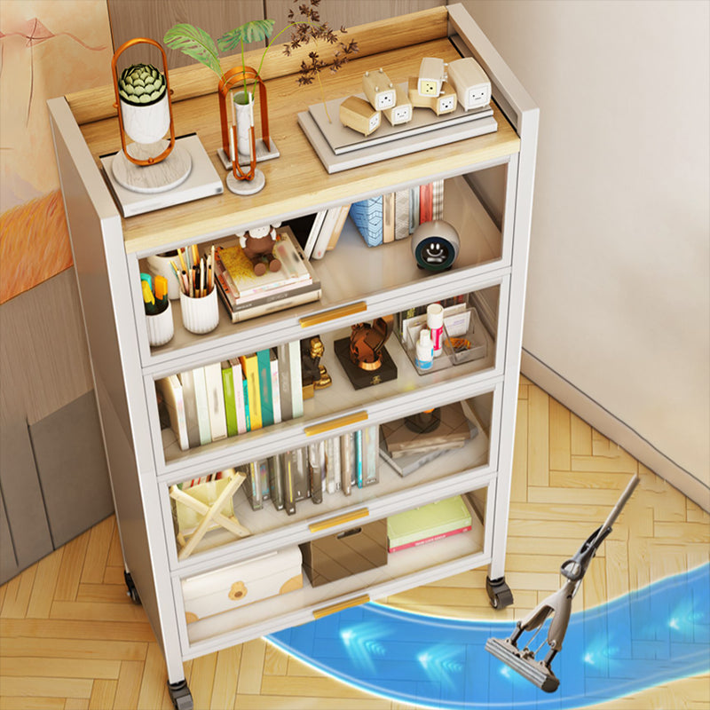 Standaard metalen boekenplank Glam Gesloten Back -boekenkast met kasten