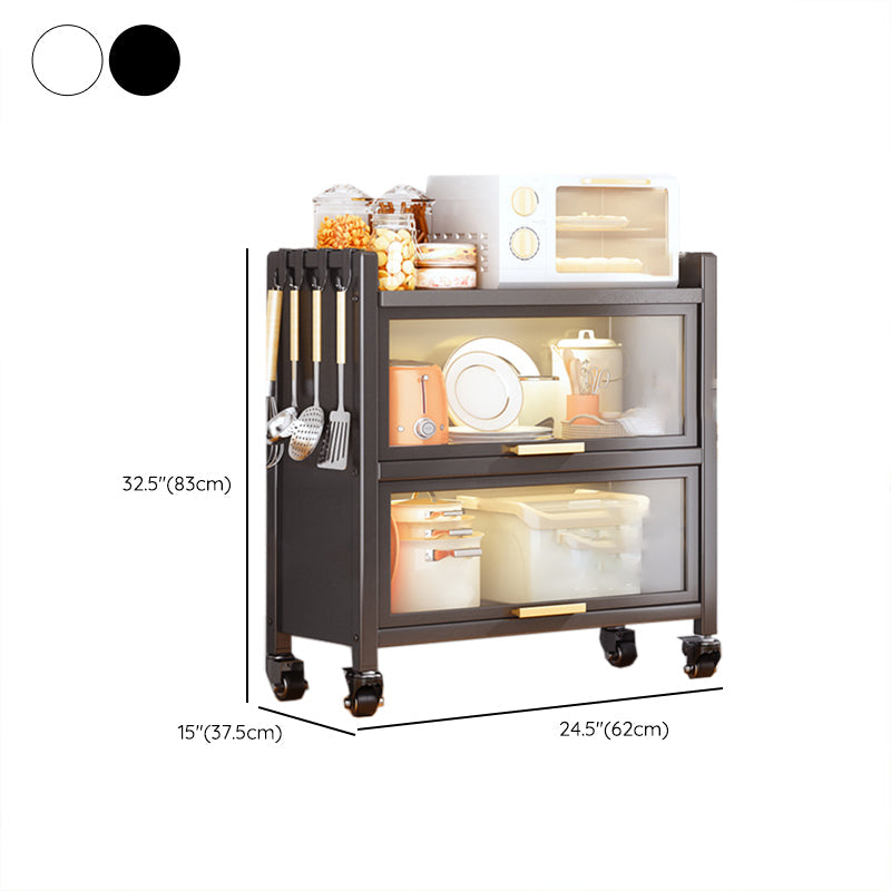 Standaard metalen boekenplank Glam Gesloten Back -boekenkast met kasten