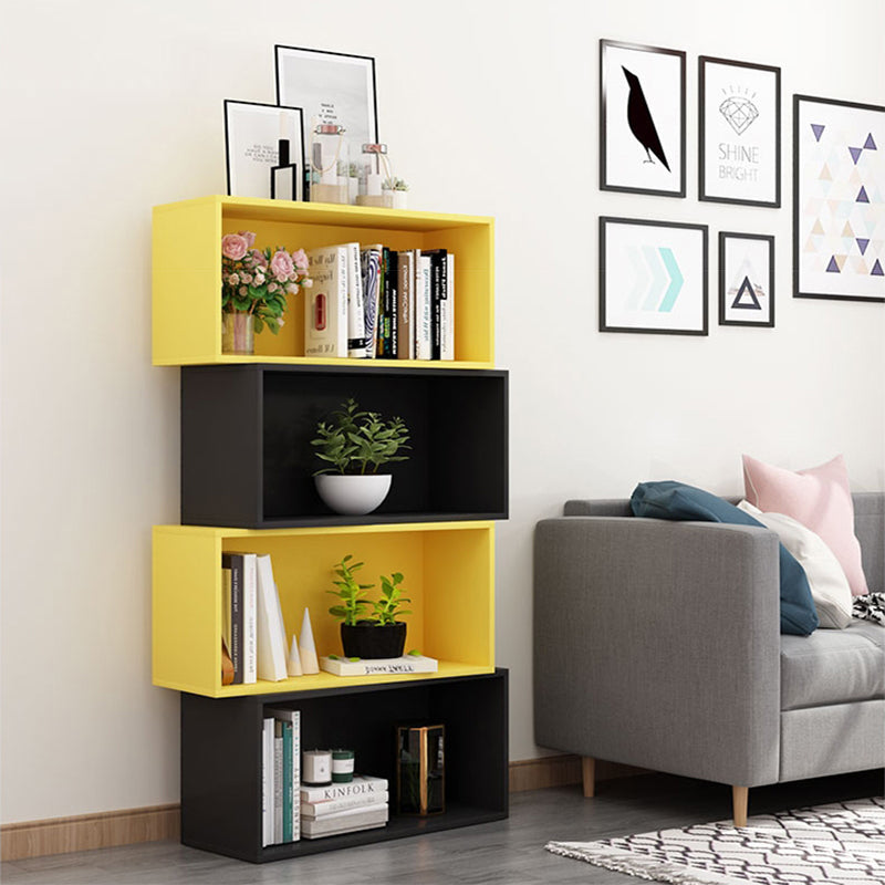 Madera de ingeniería de estantería estándar escandinava cerrada con gabinetes