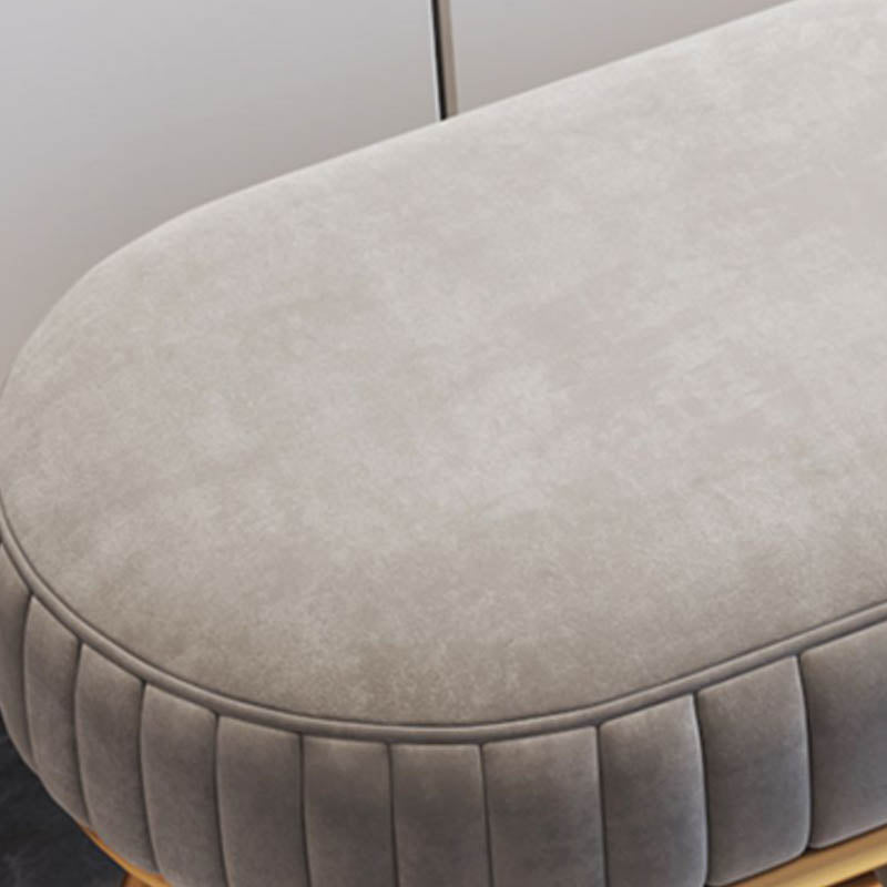 Banco de asiento de metal acolchado de entrada glamoroso con estantes, de 12.5 pulgadas de ancho