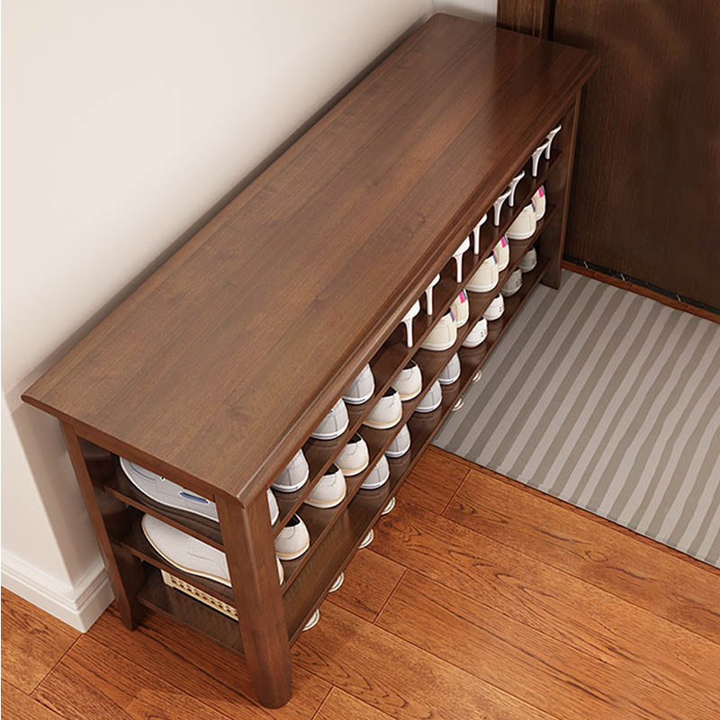 Modern Entryway Bench Wooden Seating Bench with Shelves , 12 inch W Clearhalo 'Benches' 'Chairs & Seating' 'furn' 'furn_benches' 'Furniture' 'Living Room Furniture' 6918123