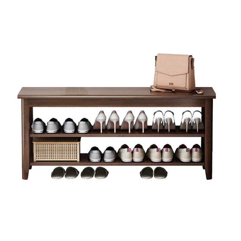 Modern Entryway Bench Wooden Seating Bench with Shelves , 12 inch W https: res.litfad.com site img item 2022 12 18 6918124 1200x1200.jpg Clearhalo 'Benches' 'Chairs & Seating' 'furn' 'furn_benches' 'Furniture' 'Living Room Furniture' 6918124