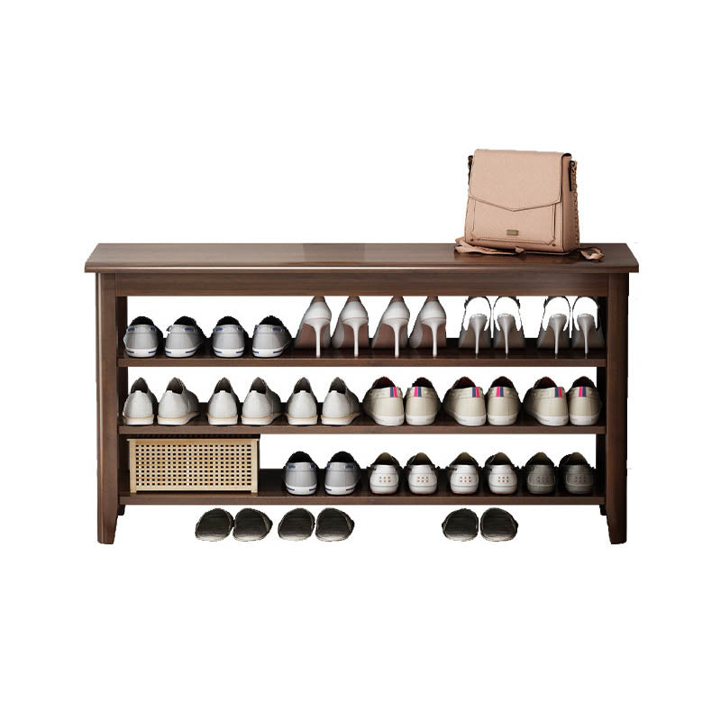 Modern Entryway Bench Wooden Seating Bench with Shelves , 12 inch W https: res.litfad.com site img item 2022 12 17 6918126 1200x1200.jpg Clearhalo 'Benches' 'Chairs & Seating' 'furn' 'furn_benches' 'Furniture' 'Living Room Furniture' 6918126