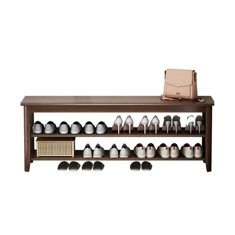 Modern Entryway Bench Wooden Seating Bench with Shelves , 12 inch W https: res.litfad.com site img item 2022 12 20 6918129 1200x1200.jpg Clearhalo 'Benches' 'Chairs & Seating' 'furn' 'furn_benches' 'Furniture' 'Living Room Furniture' 6918129