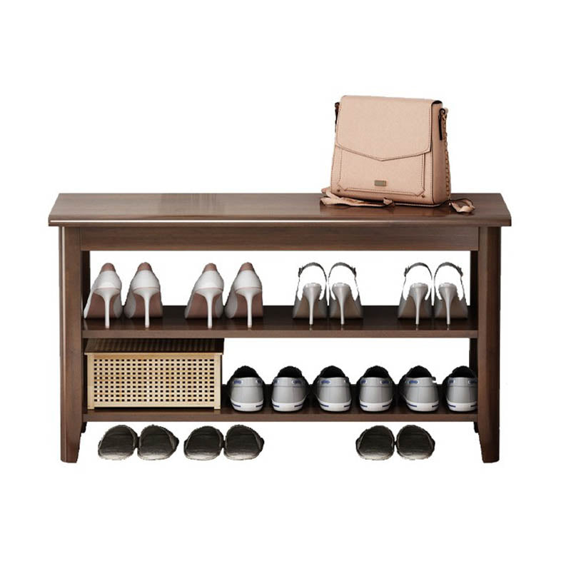 Modern Entryway Bench Wooden Seating Bench with Shelves , 12 inch W https: res.litfad.com site img item 2022 12 25 6918137 1200x1200.jpg Clearhalo 'Benches' 'Chairs & Seating' 'furn' 'furn_benches' 'Furniture' 'Living Room Furniture' 6918137