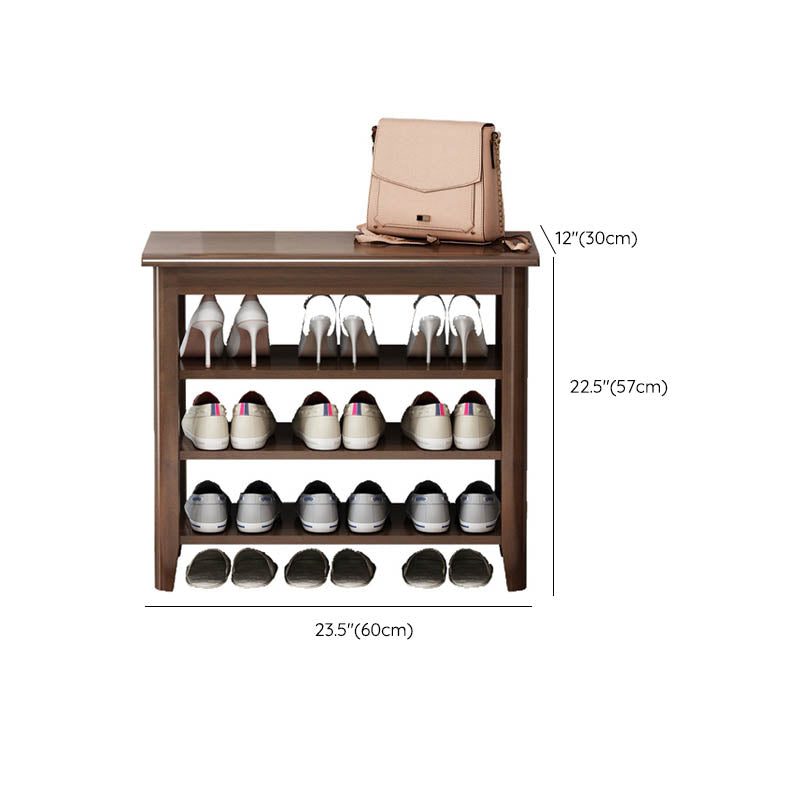 Modern Entryway Bench Wooden Seating Bench with Shelves , 12 inch W Clearhalo 'Benches' 'Chairs & Seating' 'furn' 'furn_benches' 'Furniture' 'Living Room Furniture' 6918138