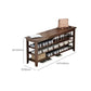 Modern Entryway Bench Wooden Seating Bench with Shelves , 12 inch W Clearhalo 'Benches' 'Chairs & Seating' 'furn' 'furn_benches' 'Furniture' 'Living Room Furniture' 6918142