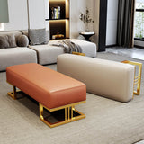 Panchina di ingresso glam Banca con sedute in metallo imbottito per sala da studio, larghezza 18 "