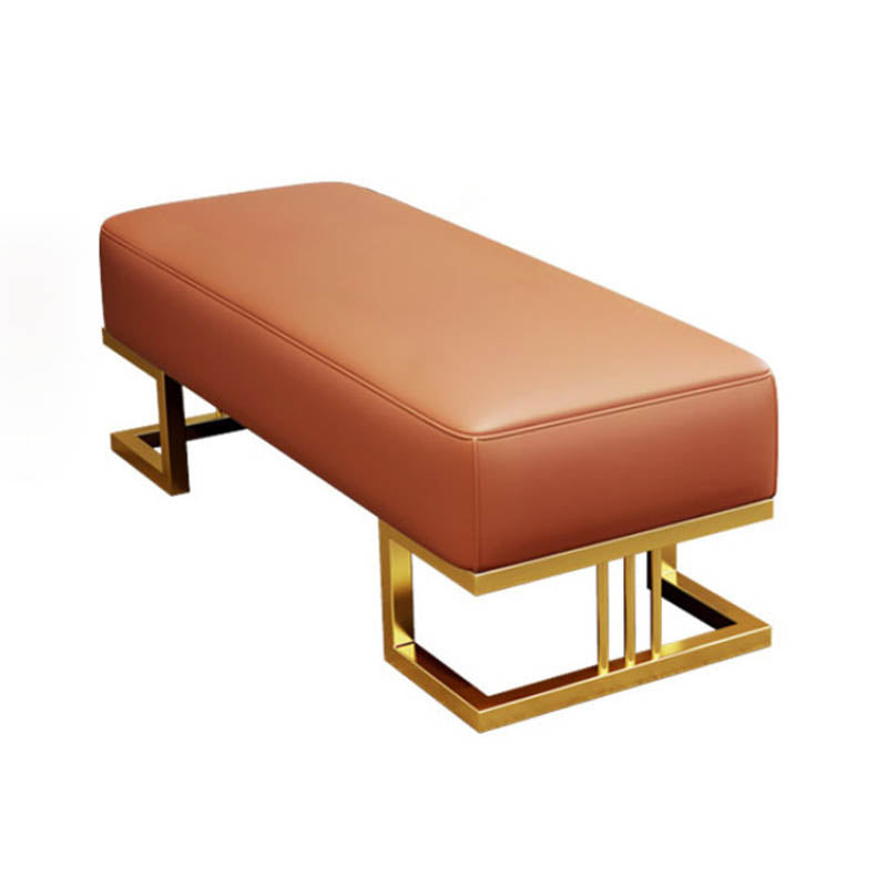 Panchina di ingresso glam Banca con sedute in metallo imbottito per sala da studio, larghezza 18 "