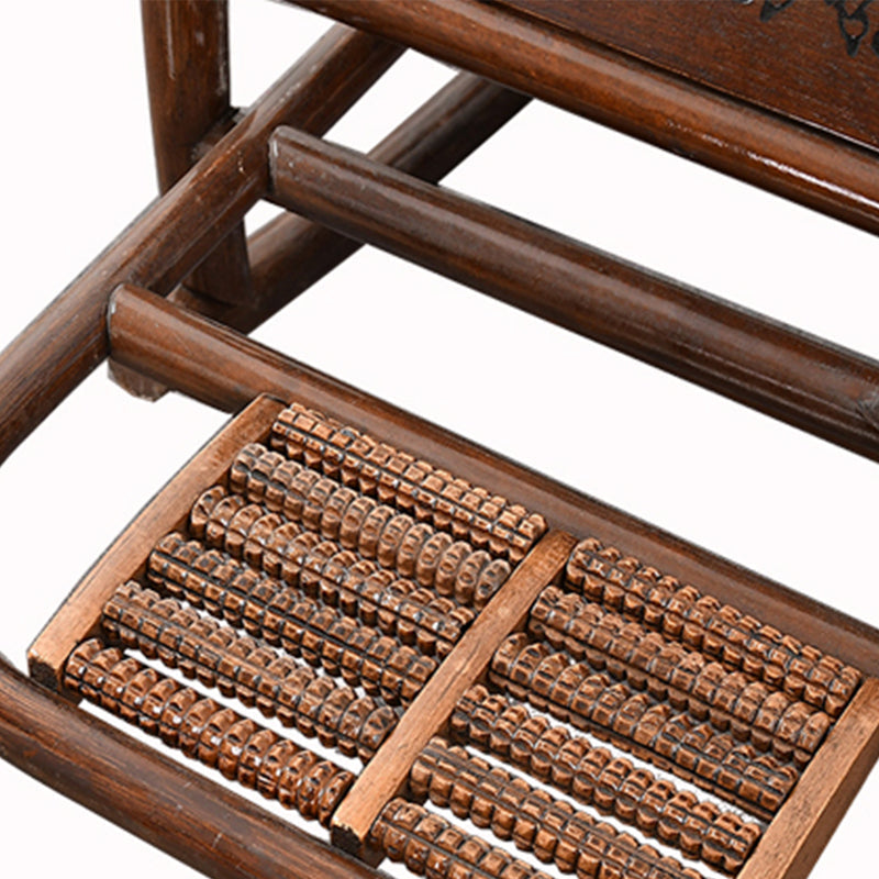 Vintage Style Wood Leisure Lazy Sofa Chair Adjustable Lounge Rocking Chair for Balcony Clearhalo 'Chairs & Seating' 'furn' 'furn_rocking_chairs' 'Furniture' 'Living Room Furniture' 'Rocking Chairs' 'rocking_chairs' 6918304