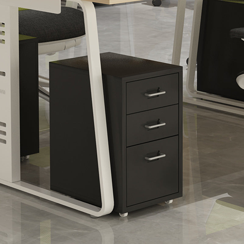 Contemporary File Cabinets Steel Frame Solid Color File Pedestal for Home Office Clearhalo 'Filing Cabinets' 'filling_cabinets' 'furn' 'furn_filling_cabinets' 'Furniture' 'Office Furniture' 6918360