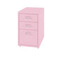 Contemporary File Cabinets Steel Frame Solid Color File Pedestal for Home Office Pink Clearhalo 'Filing Cabinets' 'filling_cabinets' 'furn' 'furn_filling_cabinets' 'Furniture' 'Office Furniture' 6918362