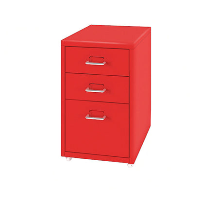 Contemporary File Cabinets Steel Frame Solid Color File Pedestal for Home Office Red Clearhalo 'Filing Cabinets' 'filling_cabinets' 'furn' 'furn_filling_cabinets' 'Furniture' 'Office Furniture' 6918366