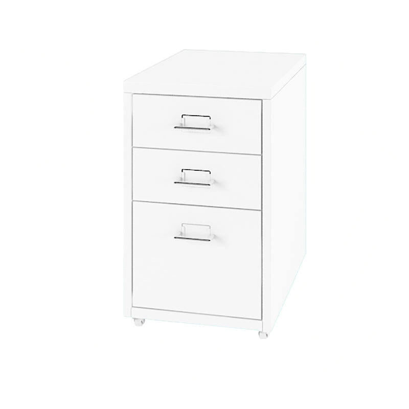 Contemporary File Cabinets Steel Frame Solid Color File Pedestal for Home Office White Clearhalo 'Filing Cabinets' 'filling_cabinets' 'furn' 'furn_filling_cabinets' 'Furniture' 'Office Furniture' 6918368