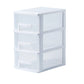 Vertical Filing Cabinet Transparent Drawers Plastic Modern Filing Cabinet 6.7"L x 9.4"W x 11.8"H White Clearhalo 'Filing Cabinets' 'filling_cabinets' 'furn' 'furn_filling_cabinets' 'Furniture' 'Office Furniture' 6918385