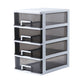 Vertical Filing Cabinet Transparent Drawers Plastic Modern Filing Cabinet 9.8"L x 13.4"W x 16.5"H Black-White Clearhalo 'Filing Cabinets' 'filling_cabinets' 'furn' 'furn_filling_cabinets' 'Furniture' 'Office Furniture' 6918386