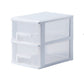 Vertical Filing Cabinet Transparent Drawers Plastic Modern Filing Cabinet 6.7"L x 9.4"W x 7.9"H White Clearhalo 'Filing Cabinets' 'filling_cabinets' 'furn' 'furn_filling_cabinets' 'Furniture' 'Office Furniture' 6918388