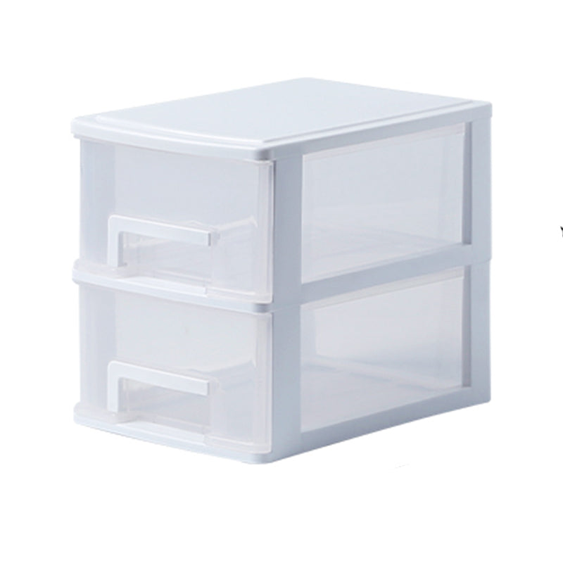 Vertical Filing Cabinet Transparent Drawers Plastic Modern Filing Cabinet 6.7"L x 9.4"W x 7.9"H White Clearhalo 'Filing Cabinets' 'filling_cabinets' 'furn' 'furn_filling_cabinets' 'Furniture' 'Office Furniture' 6918388