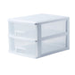 Vertical Filing Cabinet Transparent Drawers Plastic Modern Filing Cabinet 9.8"L x 13.4"W x 8.7"H White Clearhalo 'Filing Cabinets' 'filling_cabinets' 'furn' 'furn_filling_cabinets' 'Furniture' 'Office Furniture' 6918389