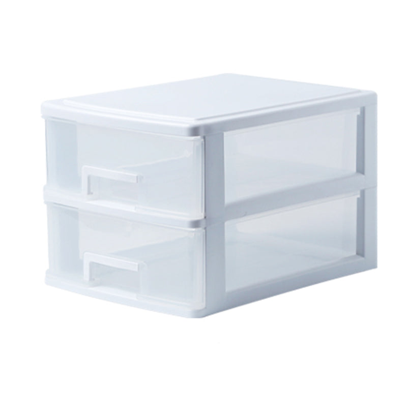 Vertical Filing Cabinet Transparent Drawers Plastic Modern Filing Cabinet 9.8"L x 13.4"W x 8.7"H White Clearhalo 'Filing Cabinets' 'filling_cabinets' 'furn' 'furn_filling_cabinets' 'Furniture' 'Office Furniture' 6918389