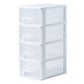 Vertical Filing Cabinet Transparent Drawers Plastic Modern Filing Cabinet 6.7"L x 9.4"W x 15.6"H White Clearhalo 'Filing Cabinets' 'filling_cabinets' 'furn' 'furn_filling_cabinets' 'Furniture' 'Office Furniture' 6918390